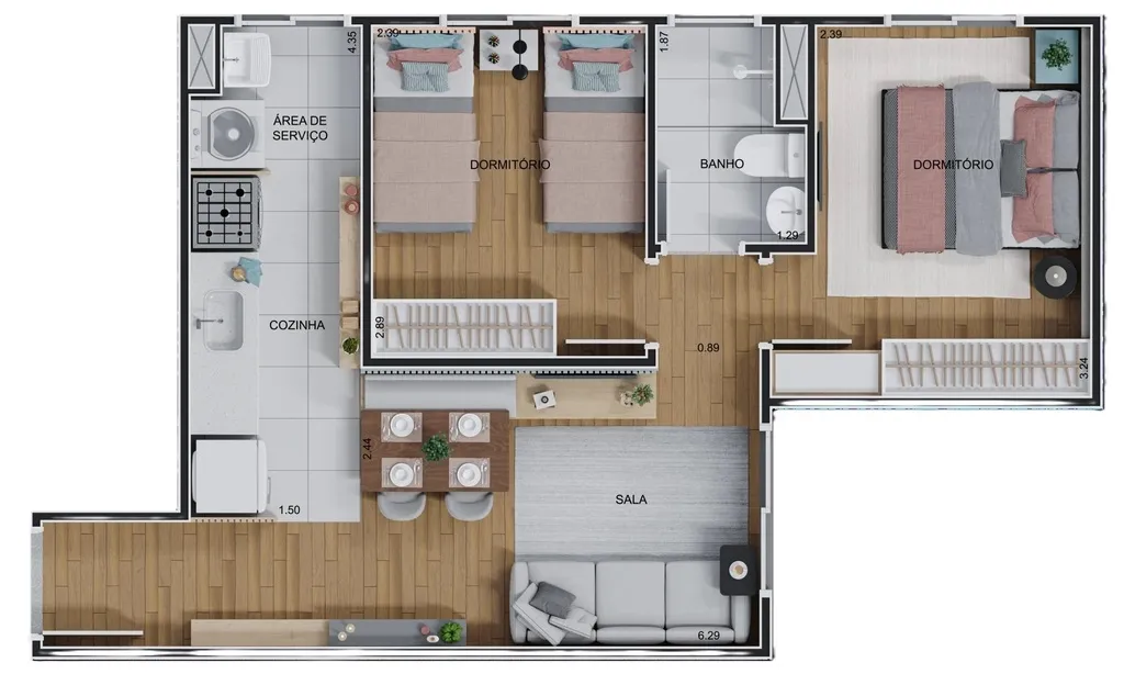 Imagem Viva o melhor da Freguesia do Ó de um jeito inteligente. Aptos. de 2 dorms. em uma localização pr...