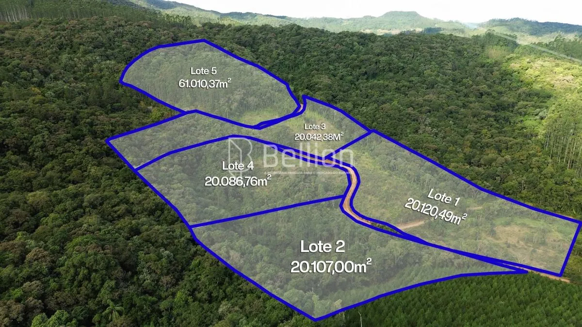 Imagem 141.367m² com Cachoeira e Potencial para Chalés em Ribeirão Coração, Benedito Novo