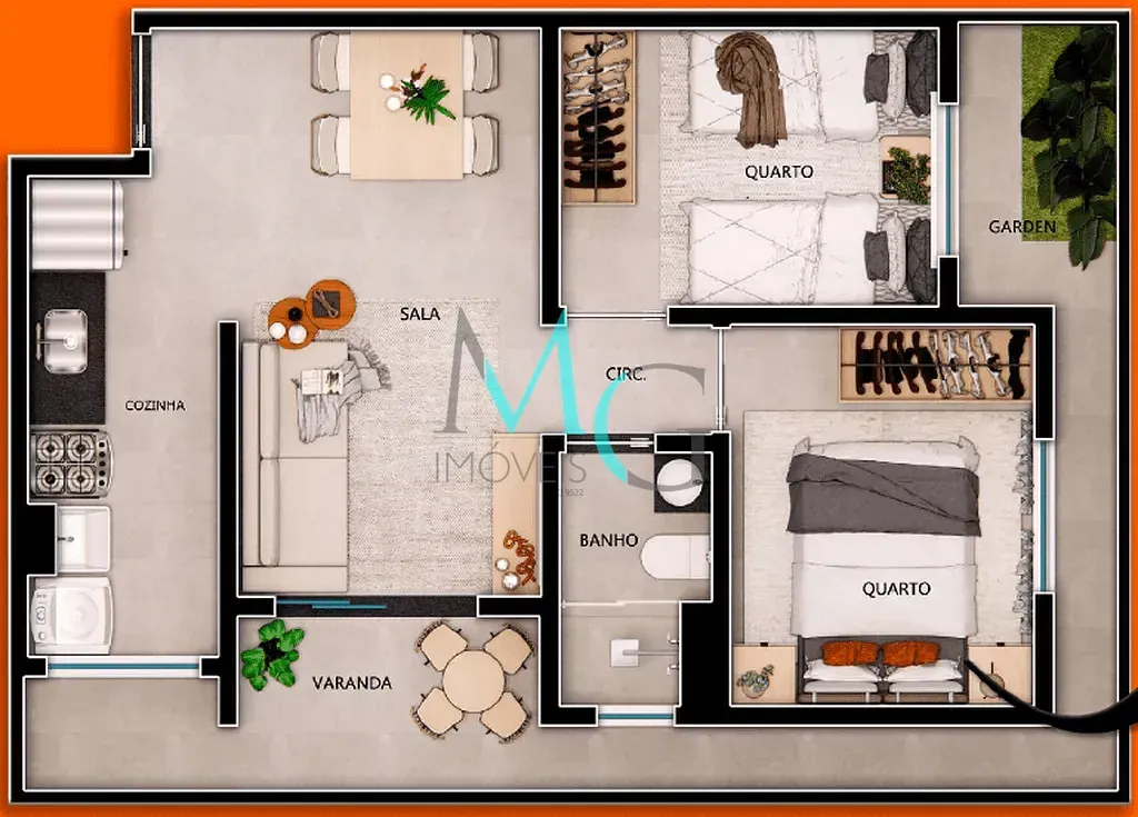 Imagem Apartamento à venda 2 Quartos 1 Vaga 42.63M² Rocha Rio de Janeiro - RJ