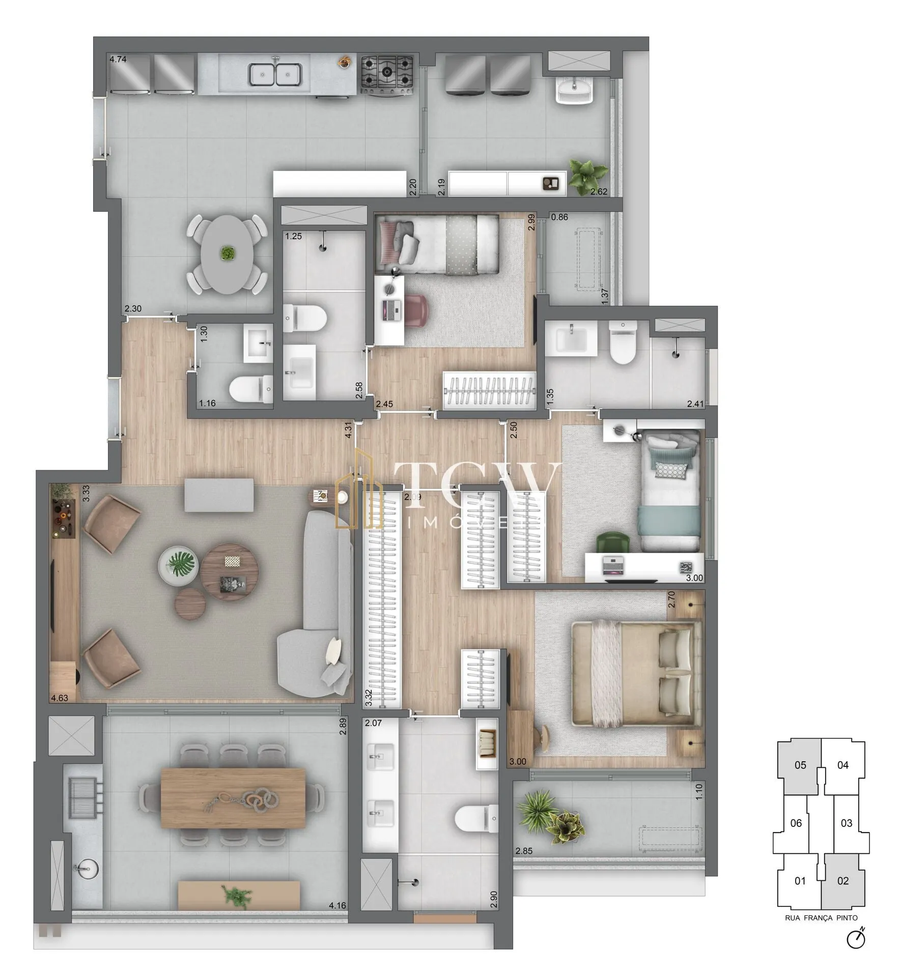 Imagem Apartamento à Venda na Vila Mariana | 3 Suítes | 125 m² | 2 Vagas | São Paulo/SP