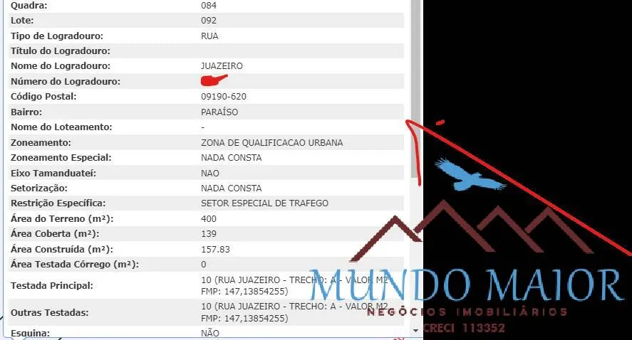 Imagem Terreno à venda, 400 m² por R$ 1.280.000.00 - Paraíso - Santo André/SP