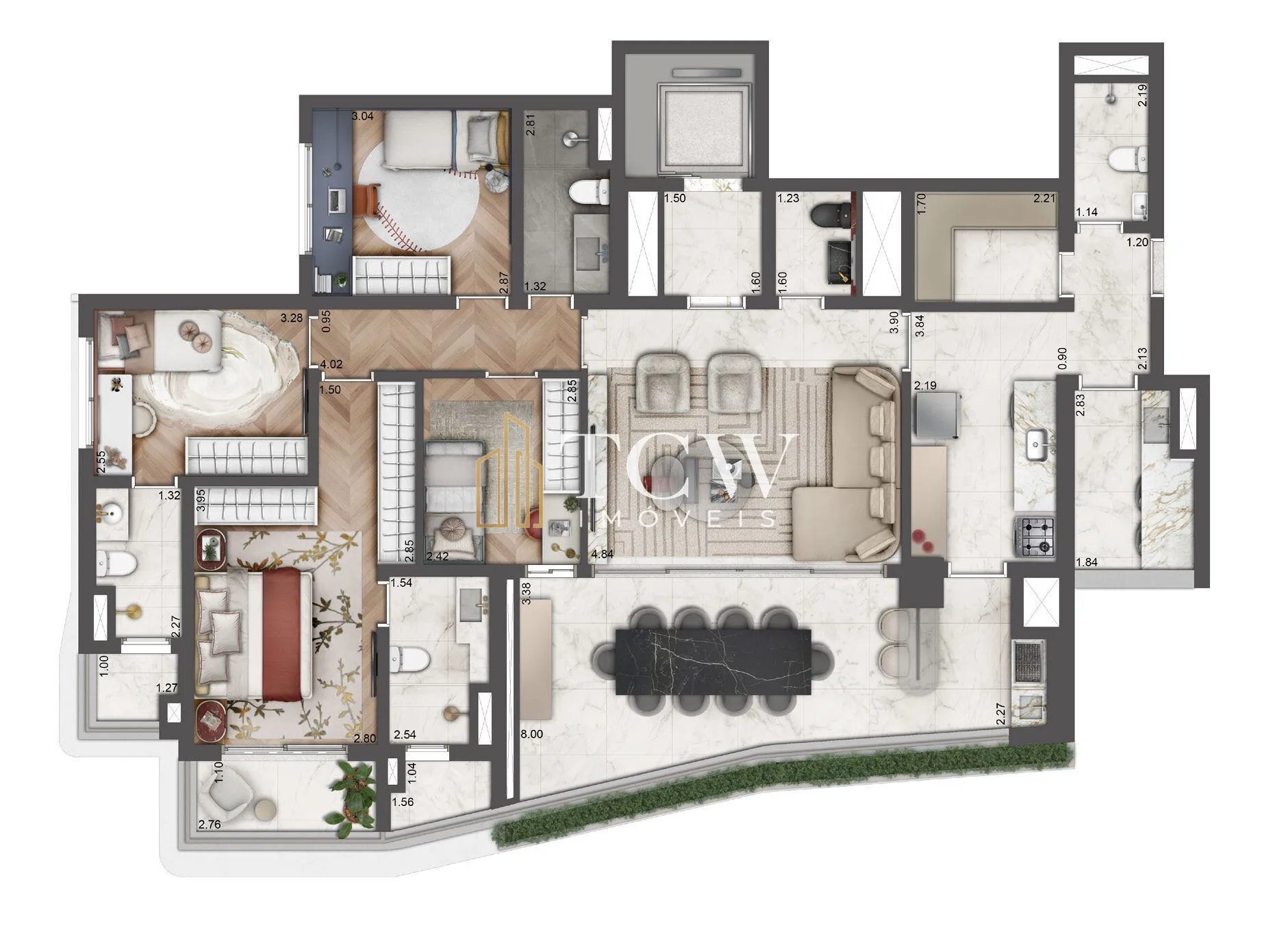 Imagem Apartamento Alto Padrão | 156 a 521m2 |´Paraíso, SP | TCW Imóveis
