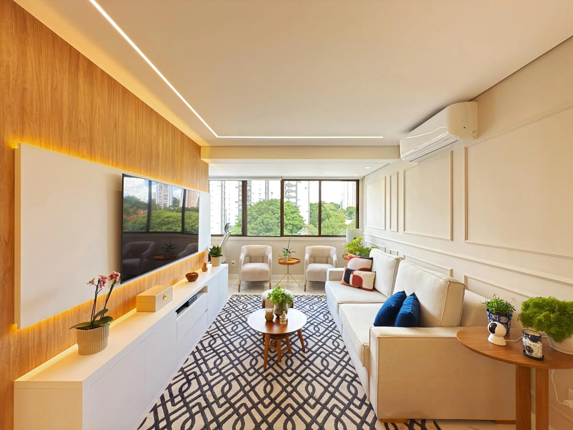 Imagem Belíssimo apartamento mobiliado e decorado 2 dorm 2 vagas c/piscina