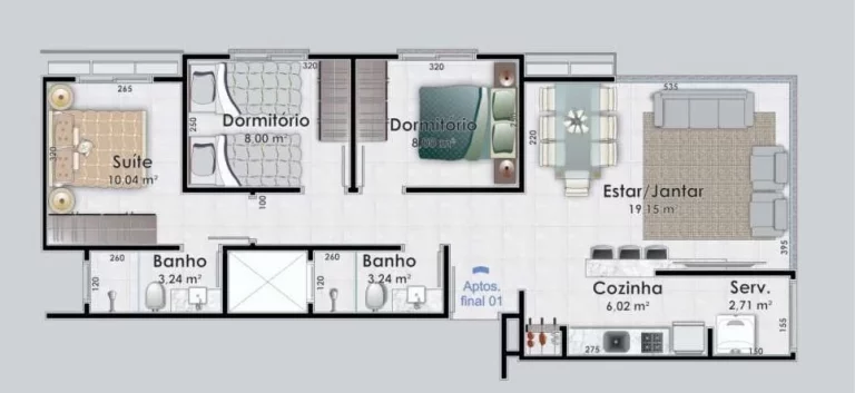 Imagem Turquesa - Apartamento à venda no bairro Zona Nova - Capão da Canoa/RS
