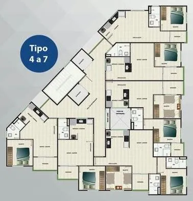 Imagem Apartamento de 1 quarto no Jardim Oceania, com 37m², piscina, lazer na cobertura, elevador e 1 vaga de garagem.