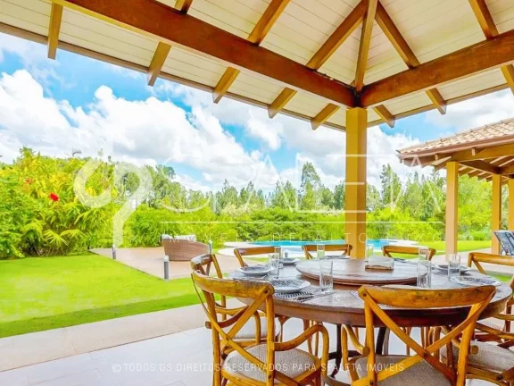 Imagem Mansão com arquitetura litorânea para locação de temporada no Terras de São José II