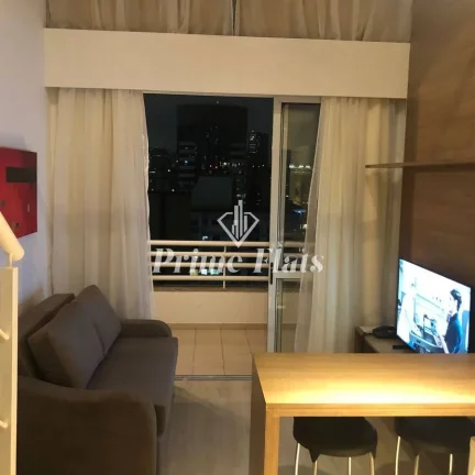 Foto do imóvel Flat disponível para locação no NYC Berrini Residence no Brooklin, com 36m², 1 dormitório e 1 vaga em Rua Sansão Alves dos Santos