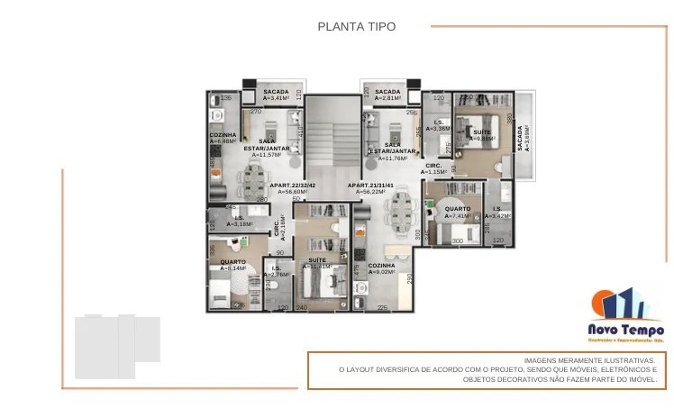 Imagem Apartamento para Venda em São José dos Pinhais, Afonso Pena, 2 dormitórios, 1 suíte, 2 banheiros, 1 vaga