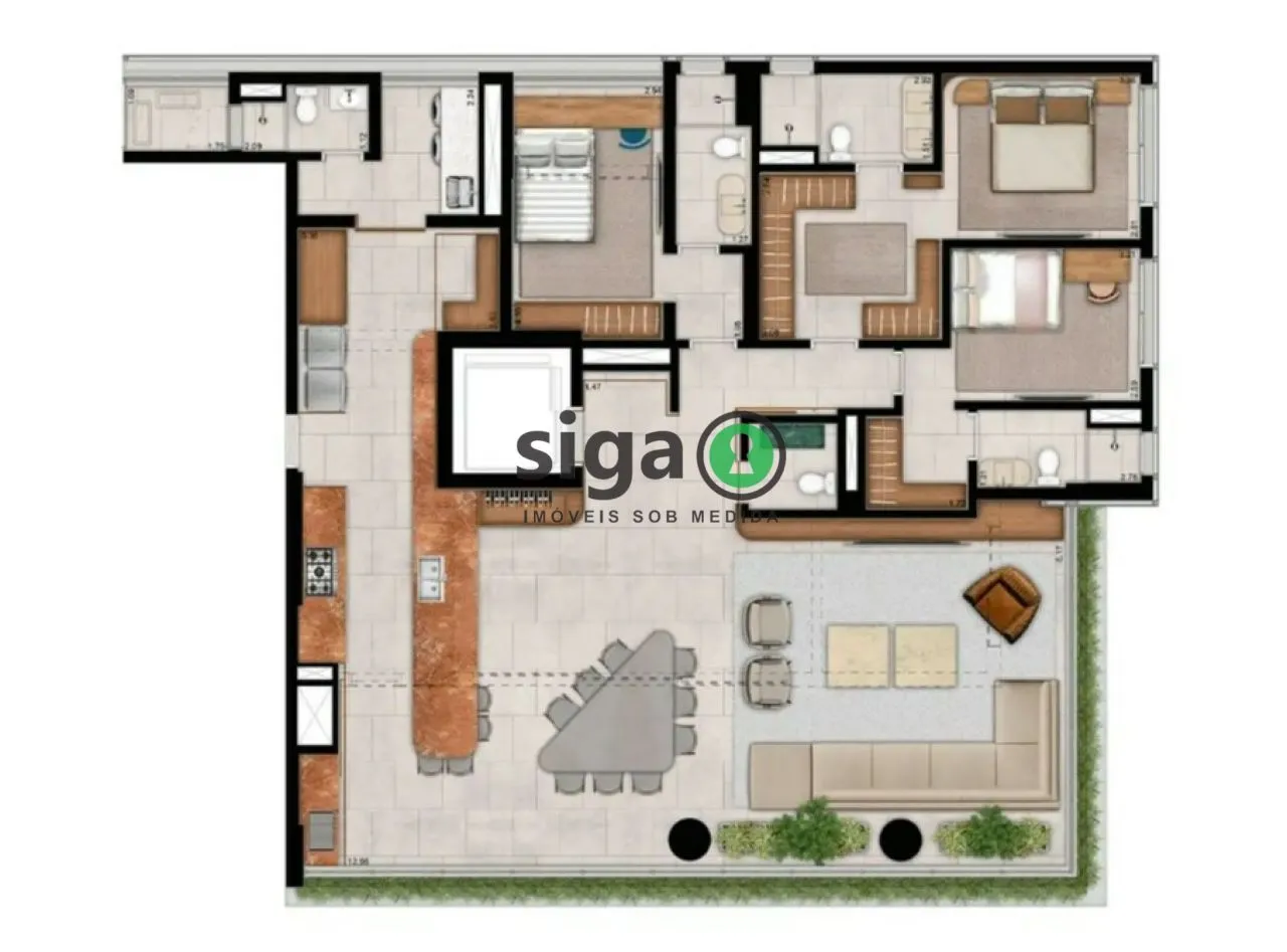 Imagem Apartamento para venda em Moema 04 dormitóros, São Paulo - SP
