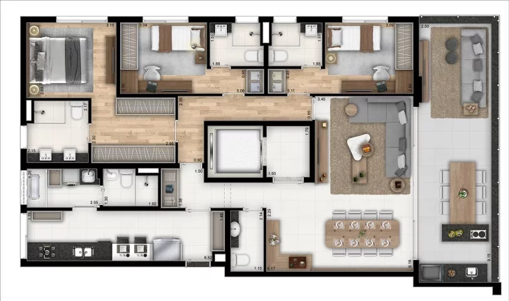Imagem APARTAMENTO 151,17M², 3 SUÍTES, TERRAÇO GOURMET COM 2 VAGAS A VENDA - ÁGUA BRANCA - ZONA OESTE - SÃO PAULO/SP