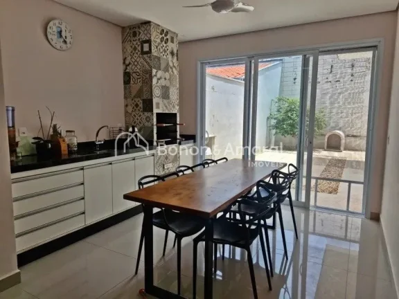 Imagem Casa térrea à venda em condomínio em Paulínia, com projeto moderno, pé-direito duplo na área s...