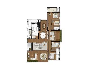 Imagem Luxurious 4 Bedroom Apartment for Sale in Edifício Artisan Campo Belo, São Paulo Brazil - 4 Suites, 5 Bathrooms, 4 Parking Spaces, 275m²!