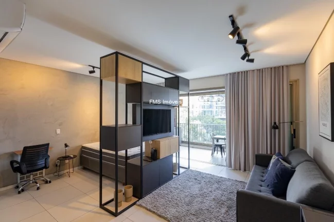 Imagem Apartamento à venda no Itaim Bibi, São Paulo-SP: 1 quarto, 1 sala, 1 banheiro, 1 vaga de garagem, 48m² de área. Adquira já!