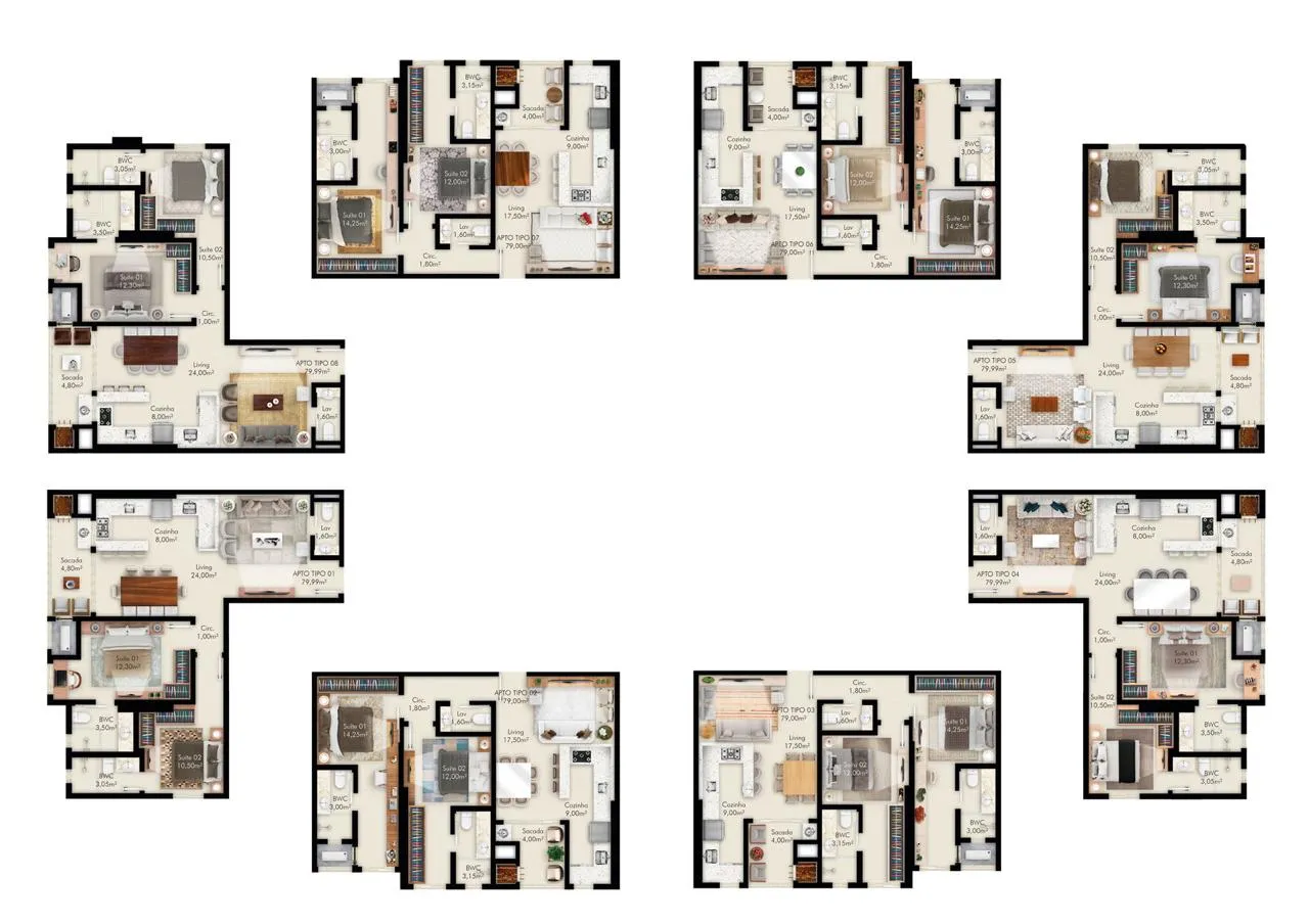 Imagem Apartamento com vista para o mar à venda com 79m2 por R$ 1.090.000,00