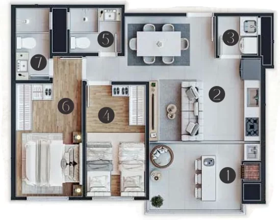 Imagem Beverly Hills Residence - Apartamento à venda no bairro Dom Bosco - Itajaí/SC
