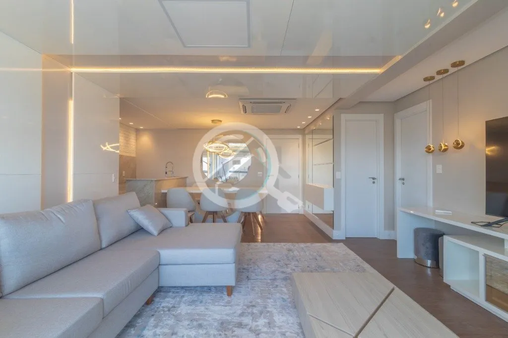 Imagem Apartamento mobiliado, 99 m² de area privativa, sacada integrada, finamente decorado com uma vista ...