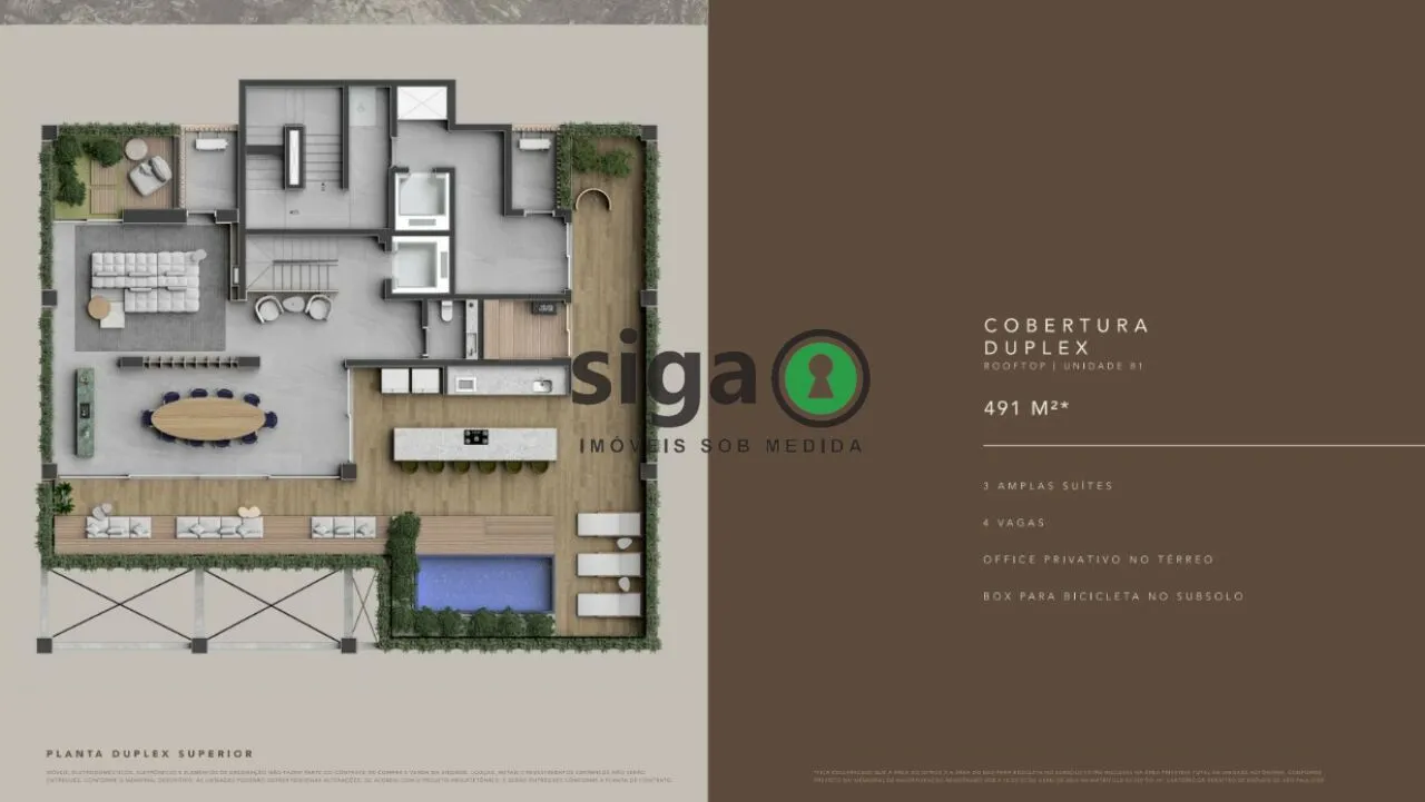 Imagem Cobertura Duplex para venda na Vila Nova Conceição 03 suítes, São Paulo - SP