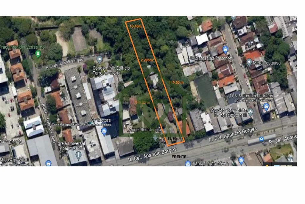 Imagem Excelente oportunidade de investimento, sÃ£o 2296mÂ². 
 
SÃ£o 18,10 metros de testada para Av. AparÃ...