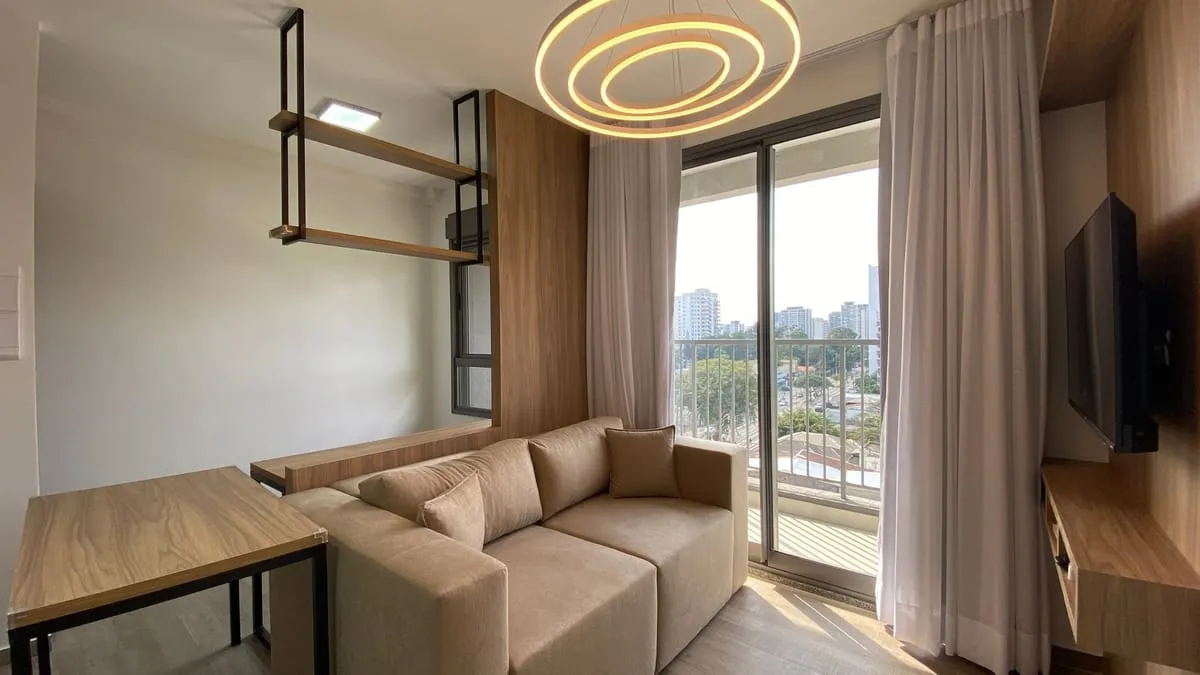 Imagem Apartamento com 1 Quarto para alugar, 37m² - Santo Amaro