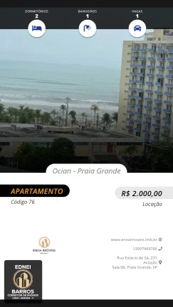 Imagem Apartamento Cobertura - Ocian Praia Grande - SP.