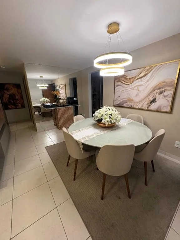 Imagem Apartamento com 98 m², vista mar, 3 quartos, mobiliado, 2 vagas e lazer completo em Manaíra, próximo à praia.