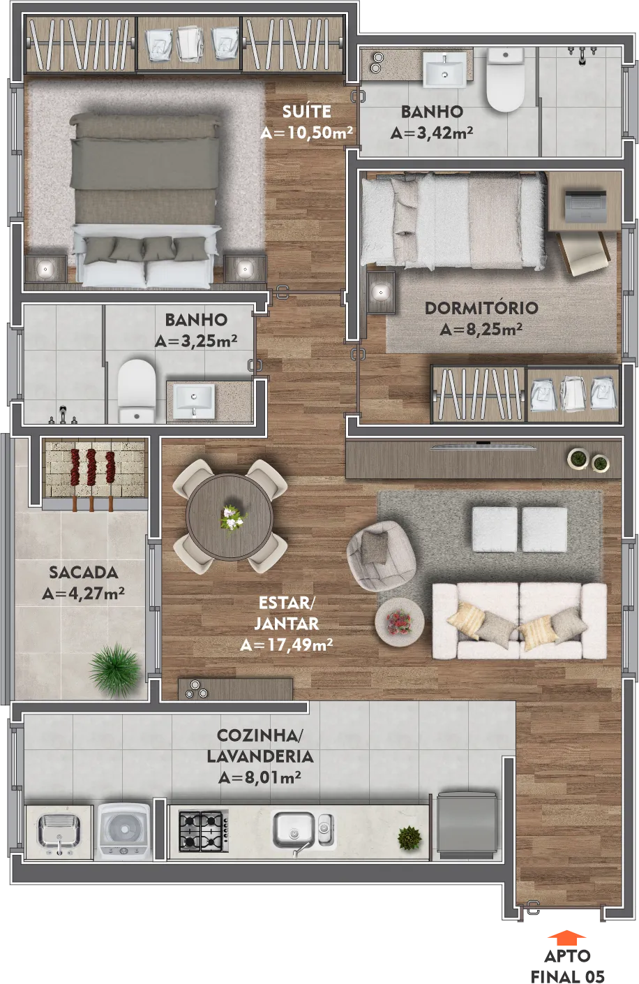 Imagem Apartamento à venda em Caxias do Sul, Sanvitto, com 2 quartos, 57.67m2