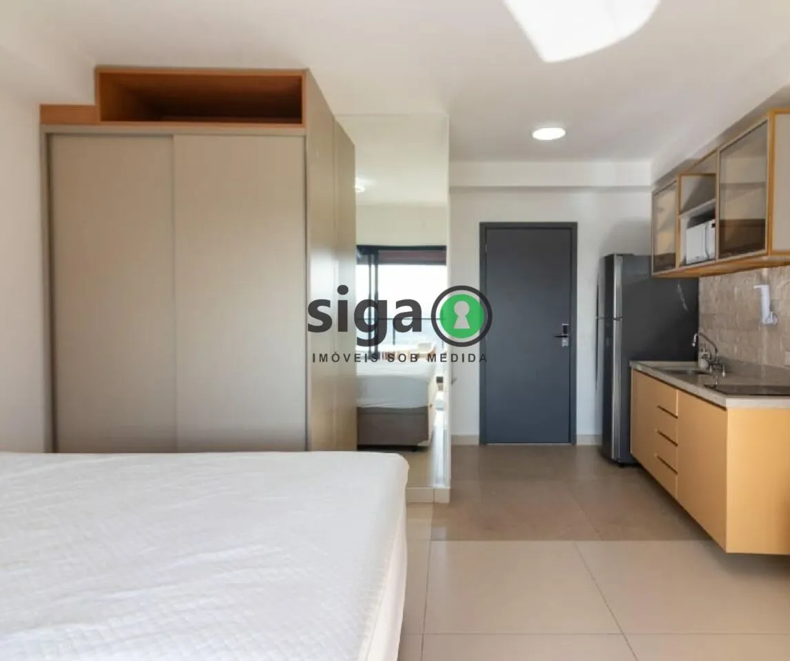 Imagem Apartamento 30m² para locação mobiliado, localizado em Moema.