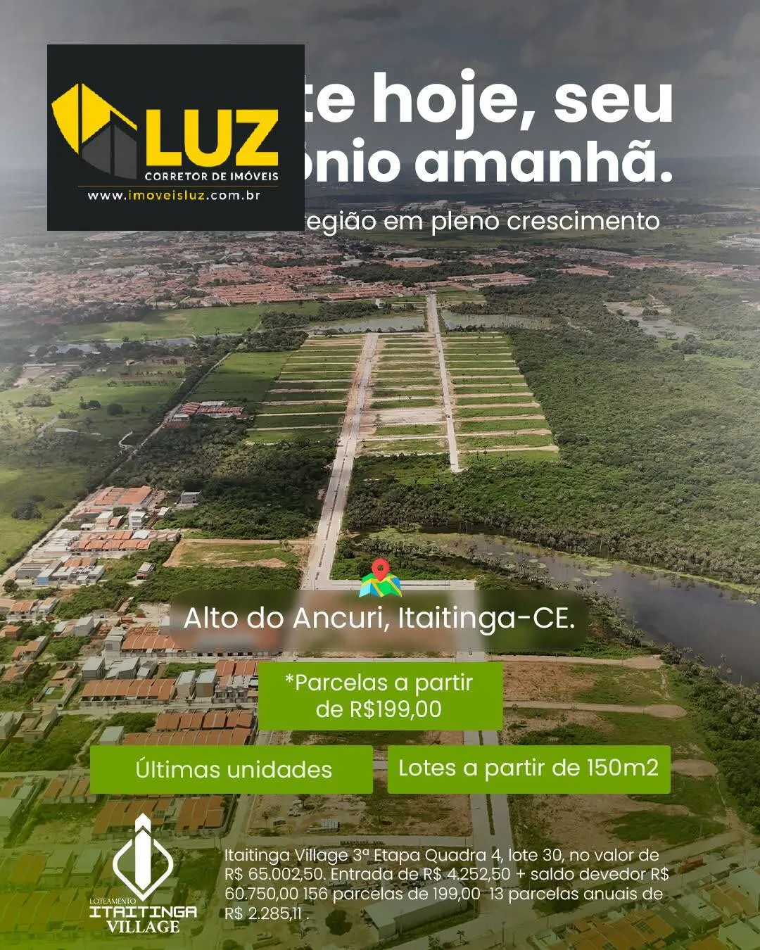 Foto do imóvel ITAITINGA VILLAGE - LOTES PRÓXIMO A MESSEJANA