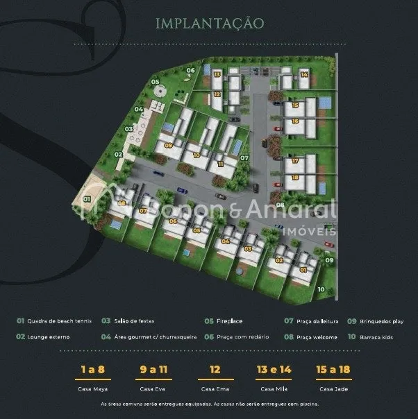 Imagem Casa em condomínio com 3 suítes, sala dois ambientes, 5 banheiros e 2 vagas na garagem - Unidade 2