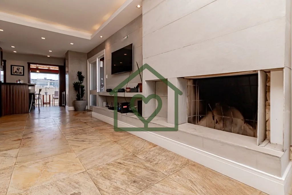 Imagem Cobertura impecável, pronta para morar, semi mobiliada, 289m2, amplo living todo em porcelanato com...