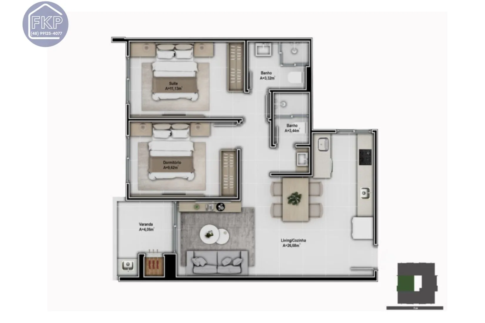 Imagem Apartamento 2 dormitórios!