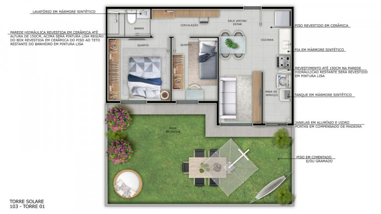 Imagem Apartamento com 2 Quartos à Venda, 37 m² em Mondubim - Fortaleza