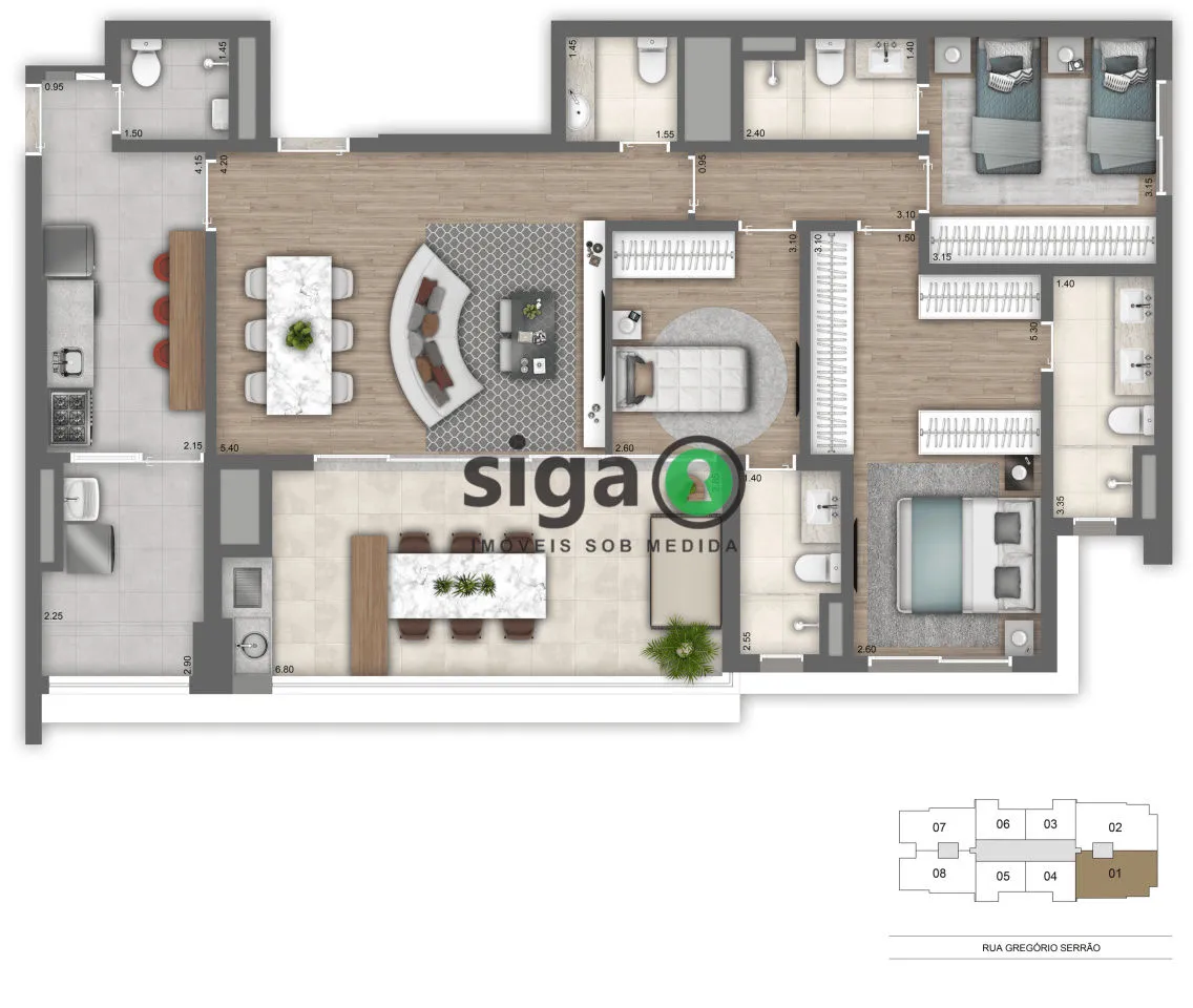 Imagem Apartamento à venda 3 Suítes, 2 Vagas, 131m², Vila Mariana - SP