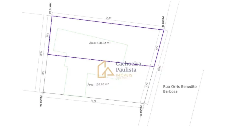 Imagem Terreno à venda, 158 m² - Pitéu - Cachoeira Paulista/SP