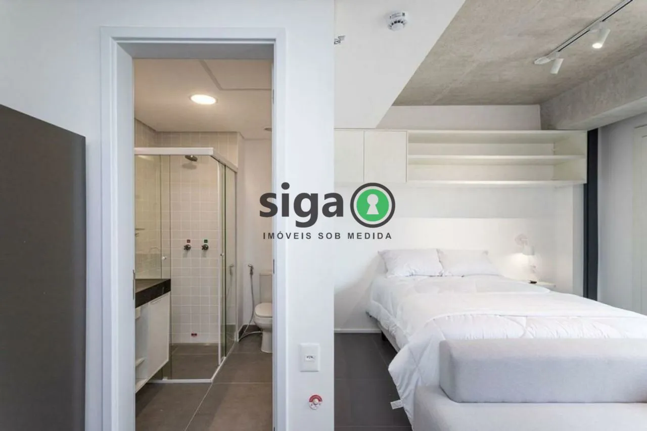 Imagem STUDIO de 28m², com 1 quarto, 1 banheiro e sem vaga na Vila Madalena