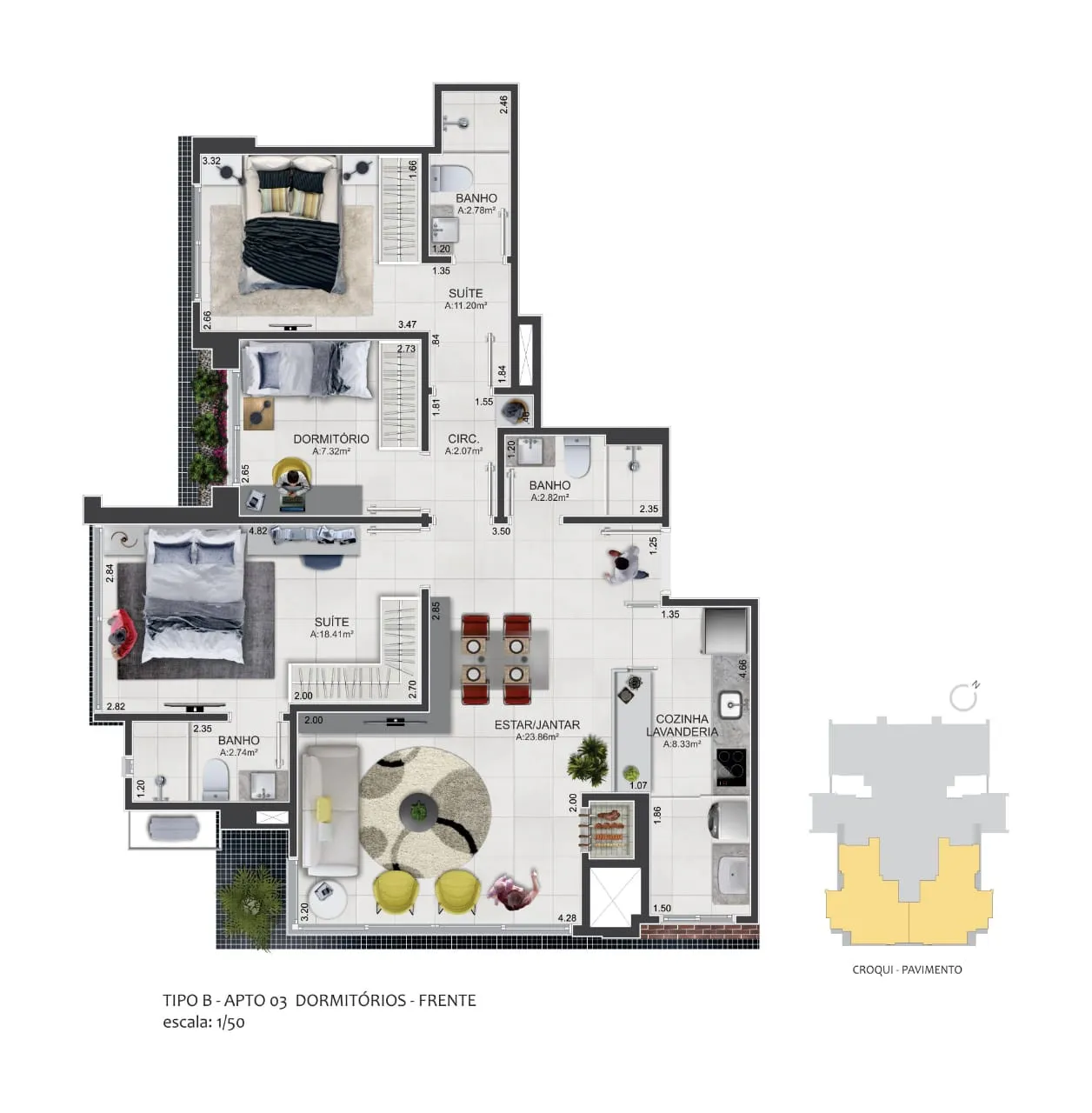 Imagem Apartamento à venda, com 1 quarto, 49,01m2