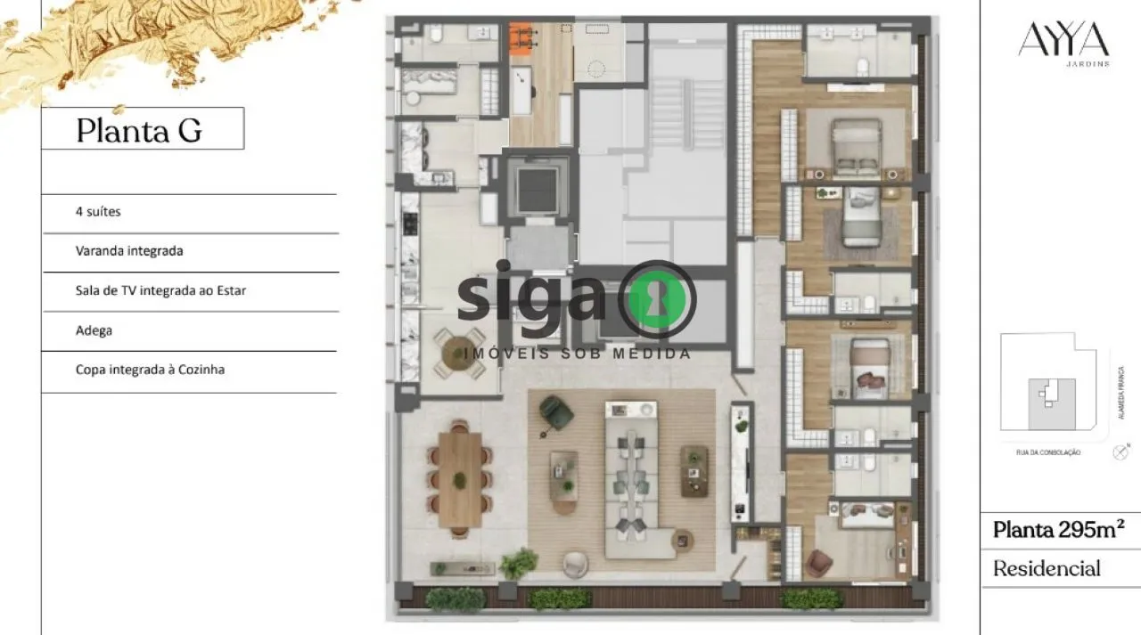 Imagem Apartamento para venda no Jardins 4 Suítes, São Paulo - SP