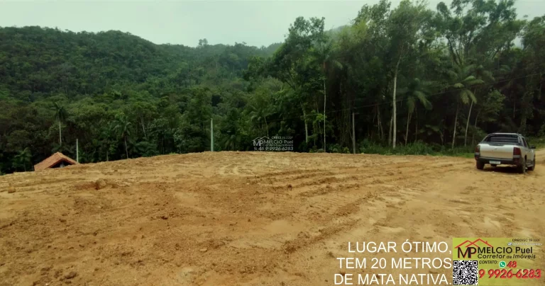 Imagem Propriedade a venda com área de 2.500m², Em Nova Trento área rural. 14Km do centro da cidade. Praticamente plana, com terraplanagem