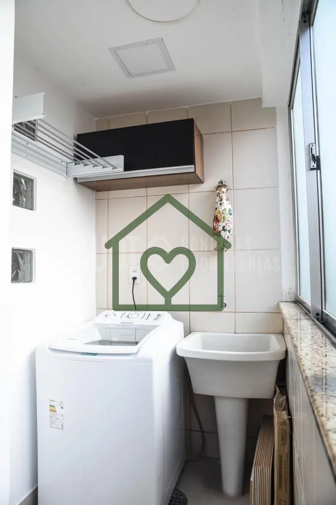 Imagem Apartamento de 1 dormitório com excelente distribuição: living, cozinha e área de serviço separ...