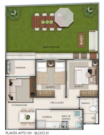 Imagem Apartamento com 2 Quartos à Venda, 45 m² em Campo Grande - Rio de Janeiro