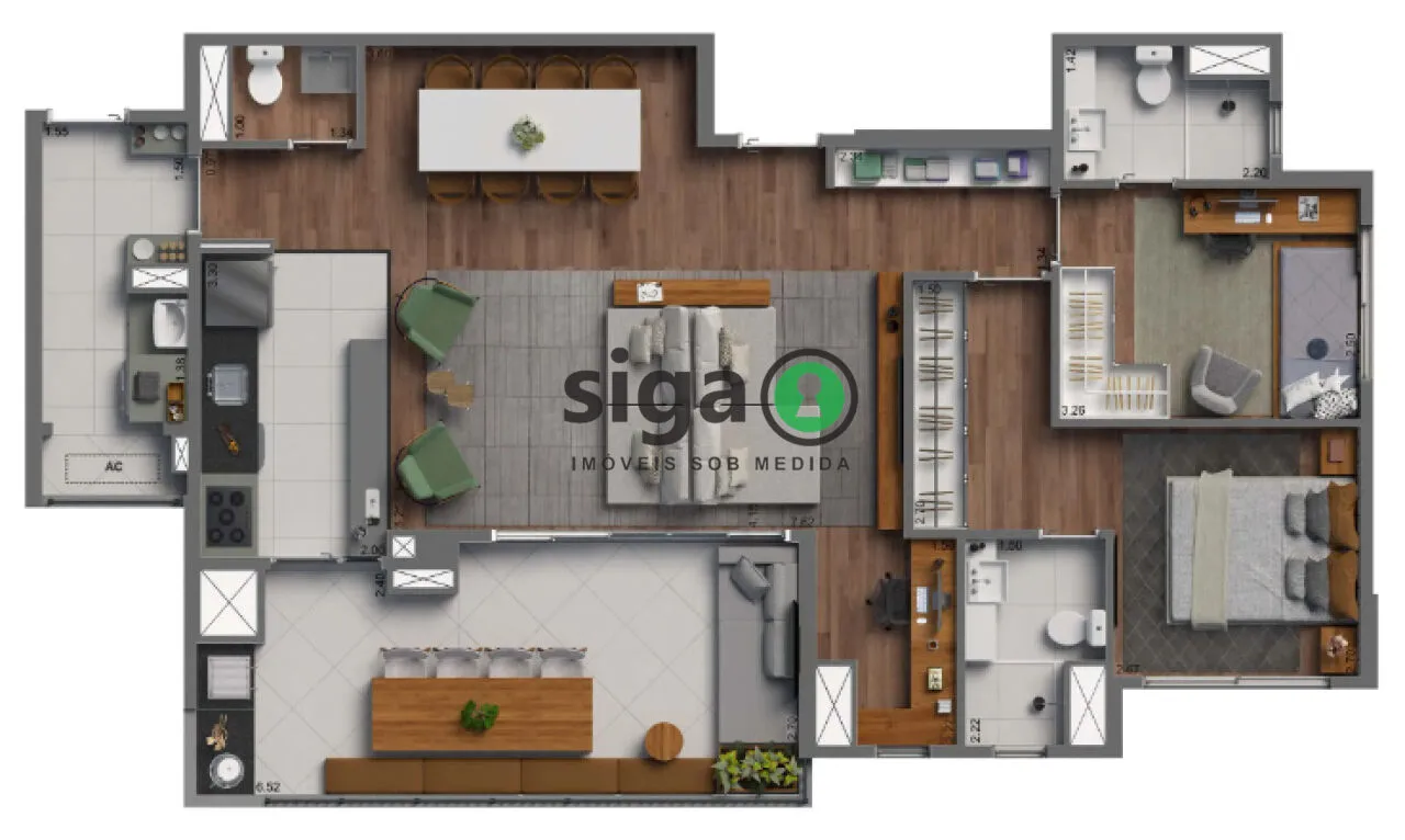 Imagem Apartamento 104 m² 3 suítes | Varanda com churrasqueira | Lazer completo no Morumbi