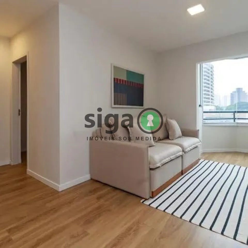Imagem Apartamento á Venda no Brooklin - 51m². 1 vaga, 1 quarto - MOBILIADO