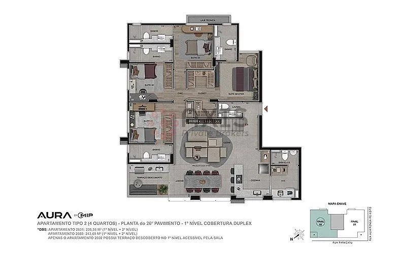 Imagem Apartamento 3 quartos no Santo Agostinho - Lazer completo