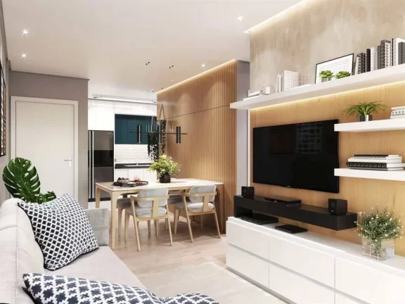 Imagem Apartamento com 2 dormitórios à venda, 69 m² por R$ 550.000 - Boqueirão - Praia Grande/SP