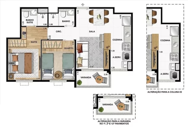 Imagem Apartamento à venda no Engenho de Dentro, Rio de Janeiro-RJ: 2 quartos, 1 banheiro, 48,27 m² de área!