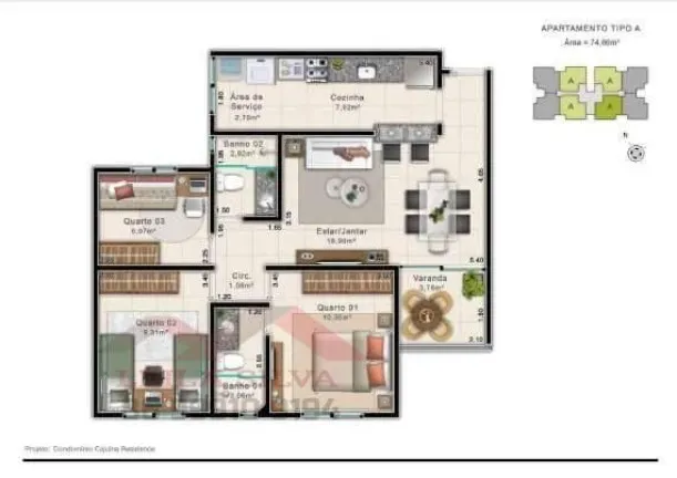 Imagem Apartamento à Venda | Cajuína Residence | Santa Isabel