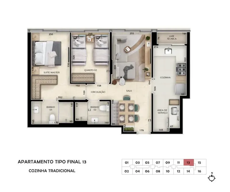 Imagem Apartamento com 2 Quartos à Venda, 62 m² em Setor Noroeste - Brasília