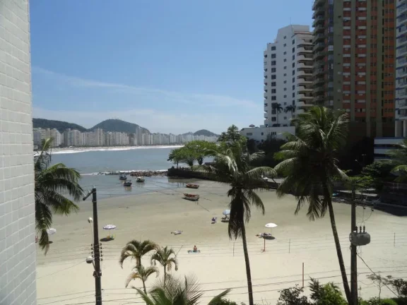 Imagem Apartamento 2 Dormitórios Varanda Vista Total Frente Mar Top Pé Na Areia À Venda, 115 m² por R$ 1.000.000 - Praia Das Astúrias - Guarujá/SP - AP2786