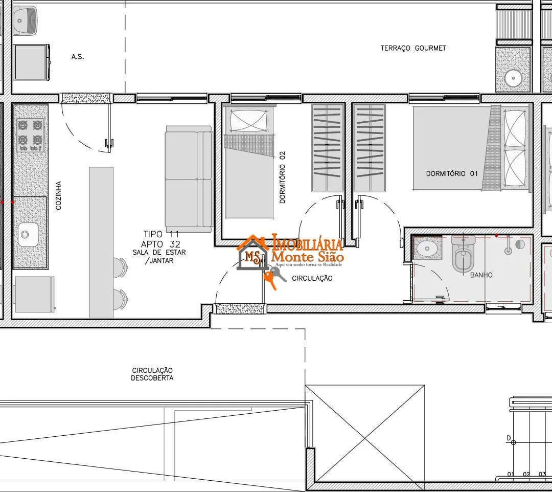 Imagem Apartamento Garden com 2 dormitórios à venda, 48 m² por R$ 324.900,00 - Vila Constança - São Paulo/SP