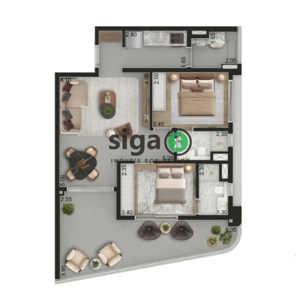 Imagem Apartamento para venda em Pinheiros 02 suítes, São Paulo - SP